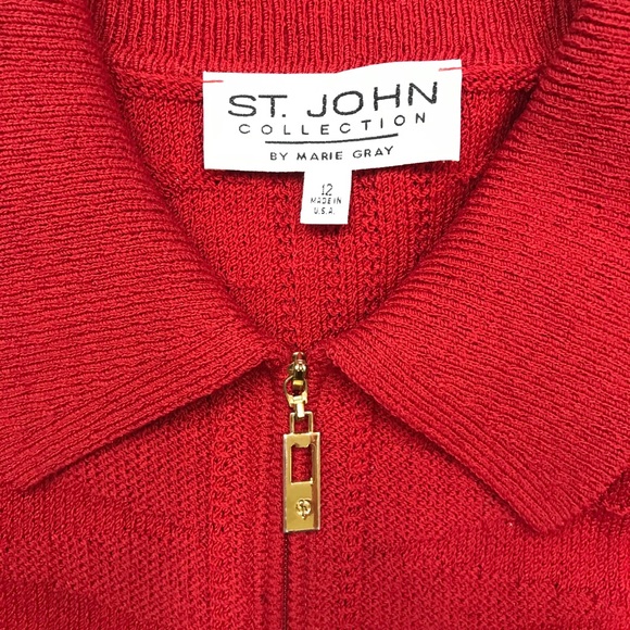 St. John Red Sweater Set - Picture 7 of 7